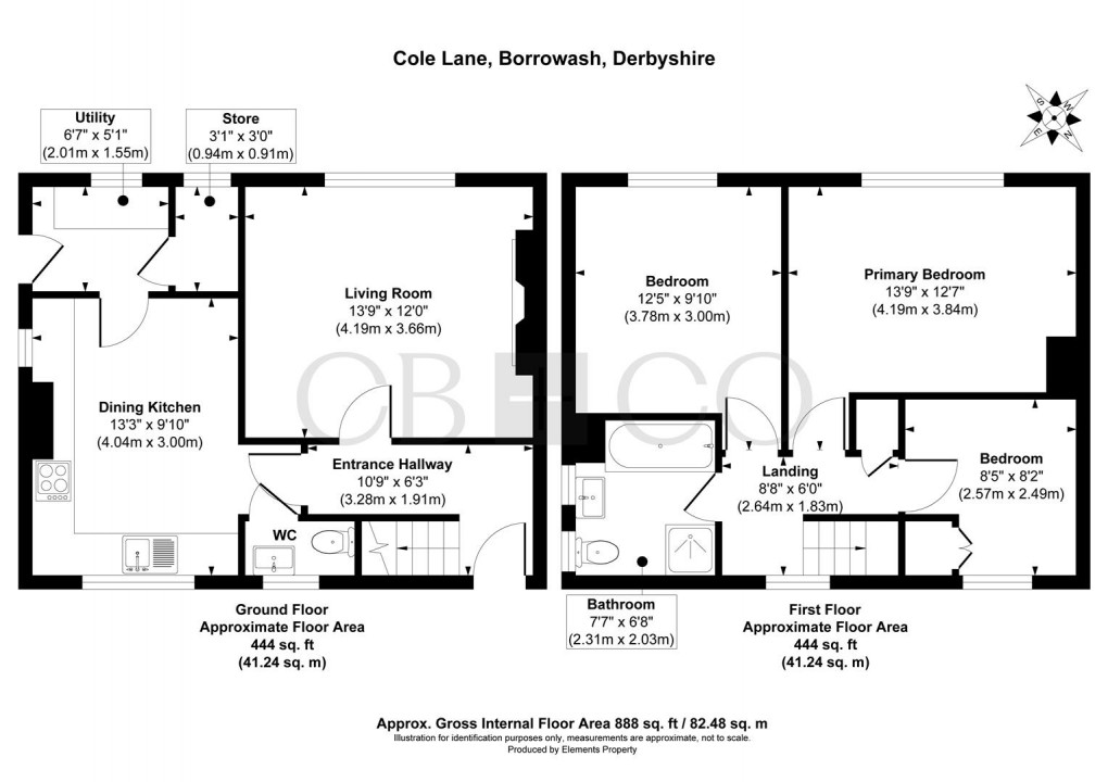 Floorplan for Cole Lane, Borrowash, Derby