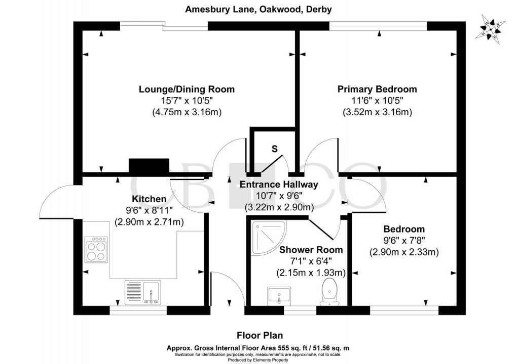 Floorplan for Amesbury Lane, Oakwood, Derby