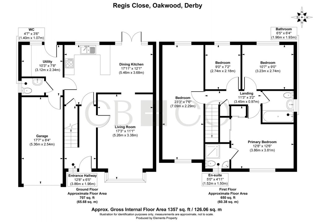 Floorplan for Regis Close, Oakwood, Derby