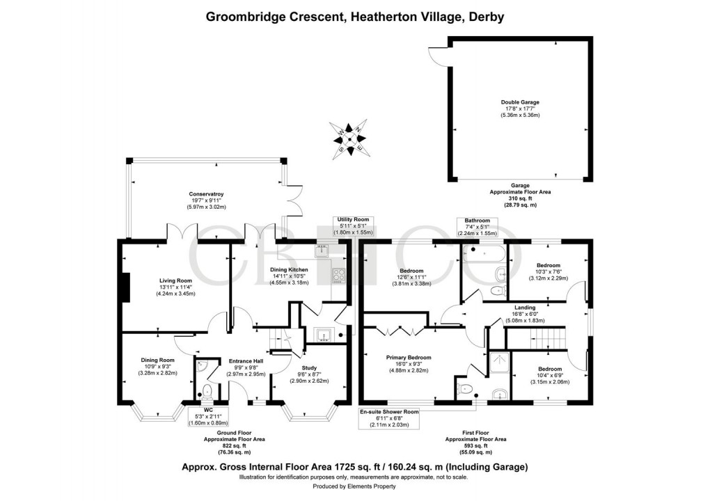 Floorplan for Groombridge Crescent, Littleover, Derby