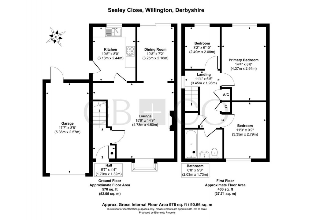 Floorplan for Sealey Close, Willington, Derby