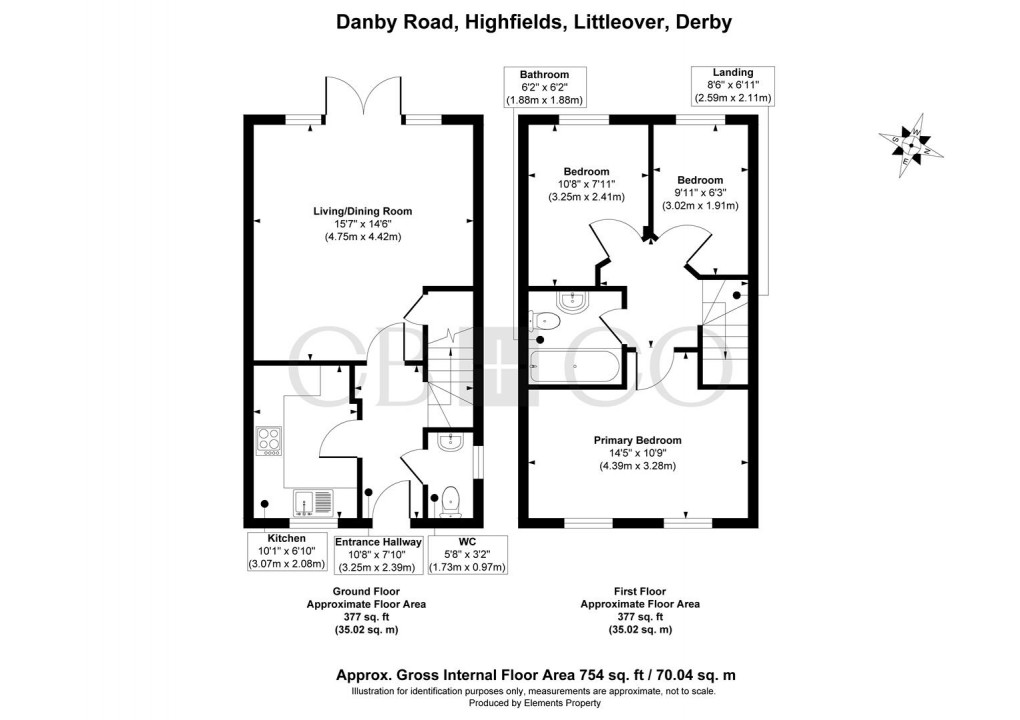 Floorplan for Danby Road, Littleover, Derby