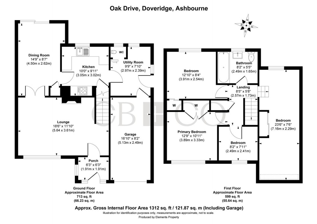 Floorplan for Oak Drive, Doveridge, Ashbourne