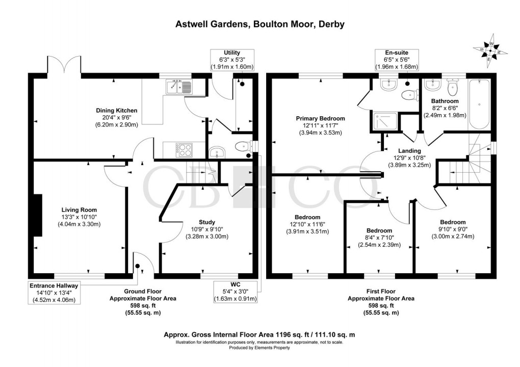 Floorplan for Astwell Gardens, Boulton Moor, Derby