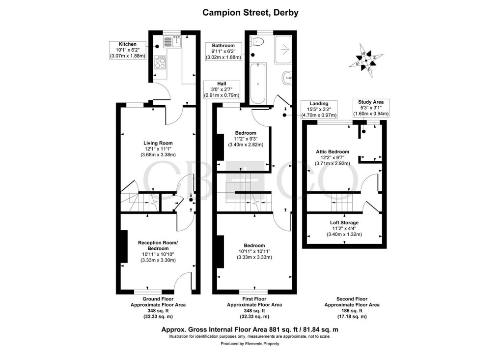 Floorplan for Campion Street, Derby