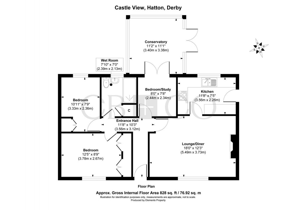 Floorplan for Castle View, Hatton, Derby