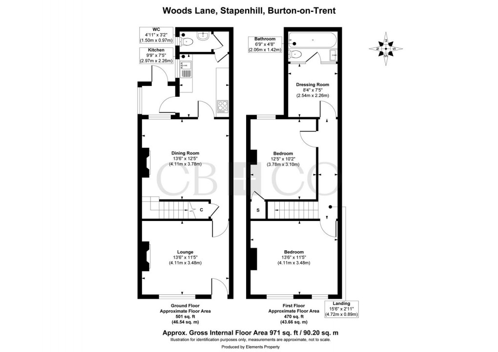 Floorplan for Woods Lane, Burton-On-Trent