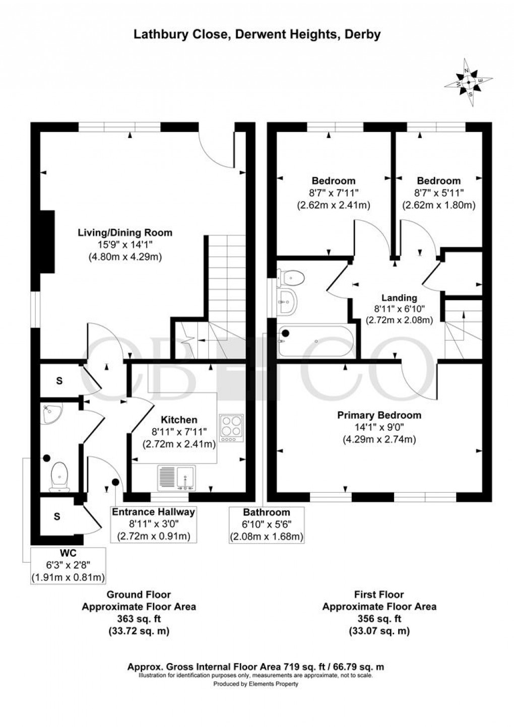 Floorplan for Lathbury Close, Derby