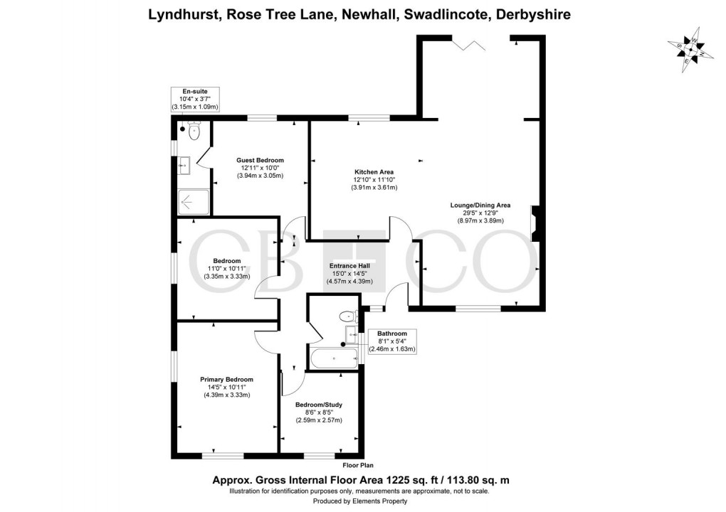 Floorplan for Rose Tree Lane, Newhall, Swadlincote