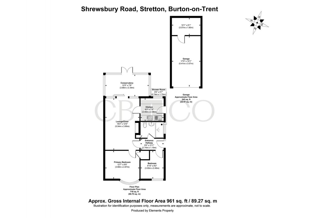 Floorplan for Shrewsbury Road, Stretton, Burton-On-Trent