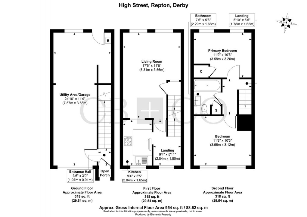 Floorplan for High Street, Repton, Derby