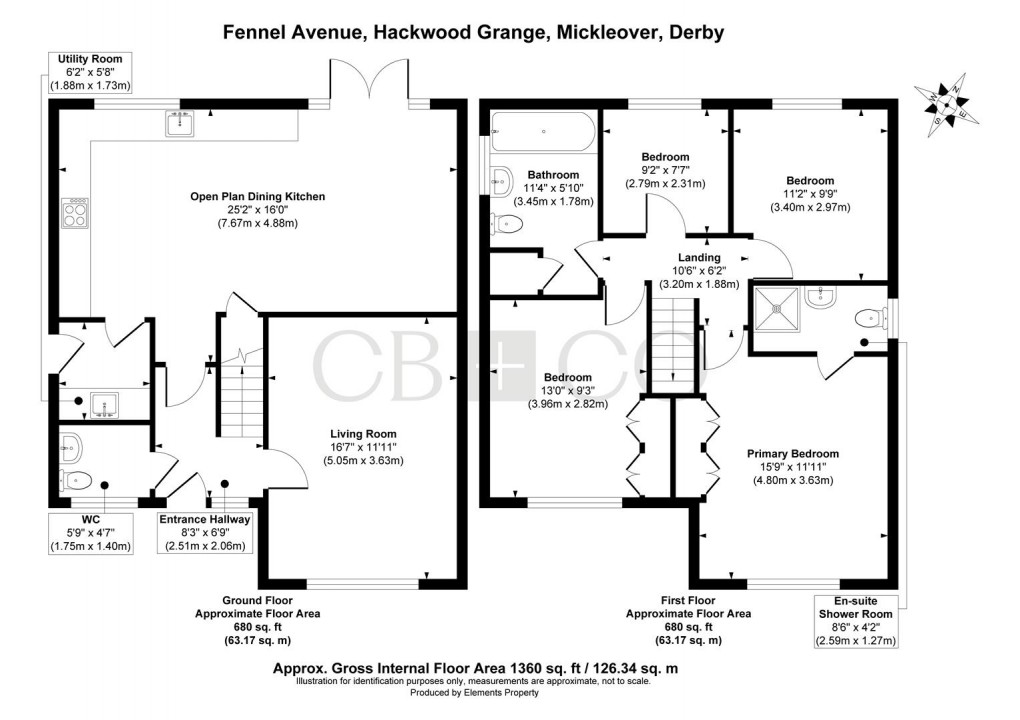 Floorplan for Fennel Avenue, Mickleover, Derby