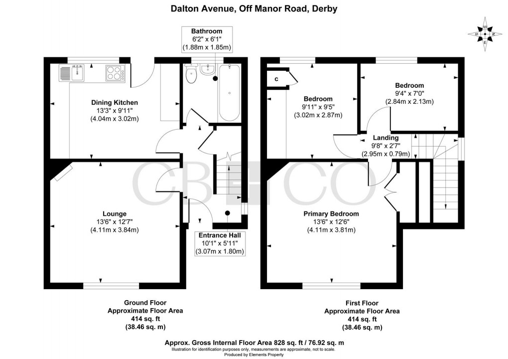 Floorplan for Dalton Avenue, Littleover, Derby
