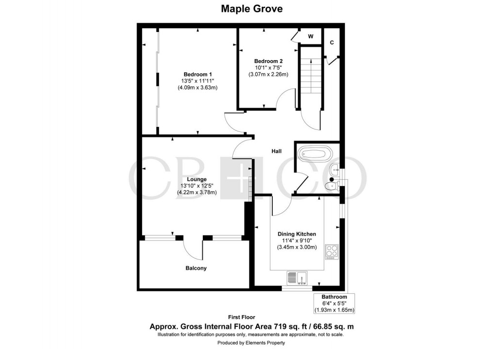 Floorplan for Maple Grove, Allestree, Derby