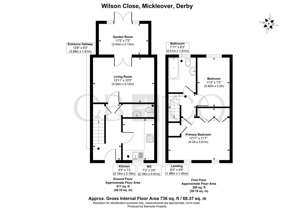 Floorplan for Wilson Close, Mickleover, Derby