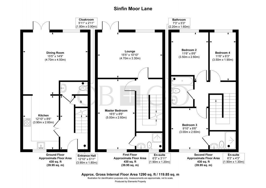 Floorplan for Sinfin Moor Lane, Chellaston, Derby