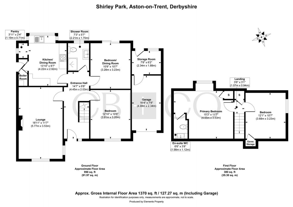 Floorplan for Shirley Park, Aston-On-Trent, Derby