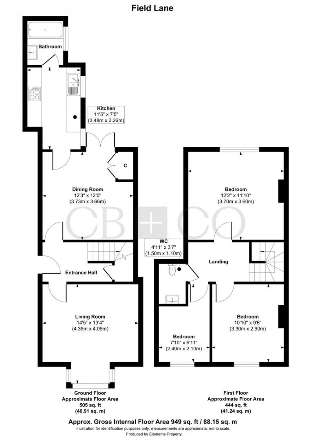 Floorplan for Field Lane, Burton-On-Trent