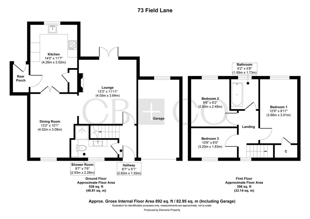 Floorplan for Field Lane, Burton-On-Trent
