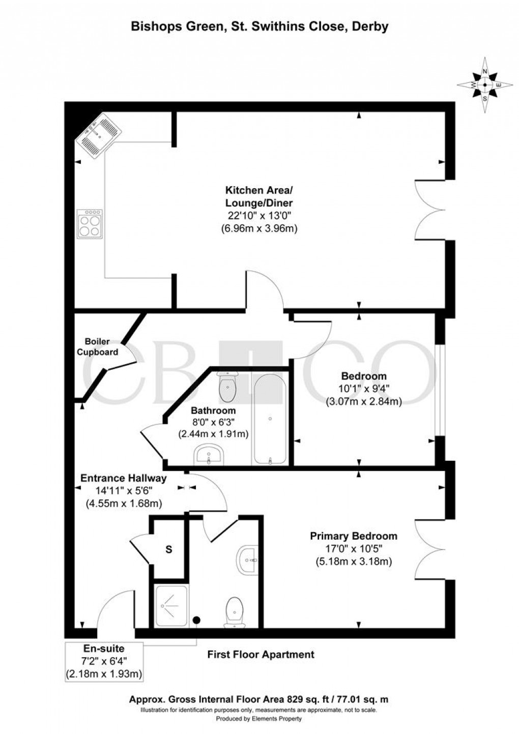 Floorplan for St. Swithins Close, Derby