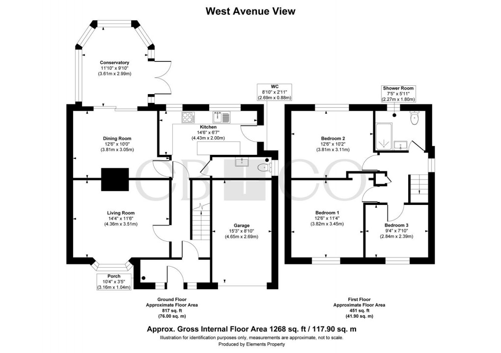 Floorplan for West View Avenue, Littleover, Derby