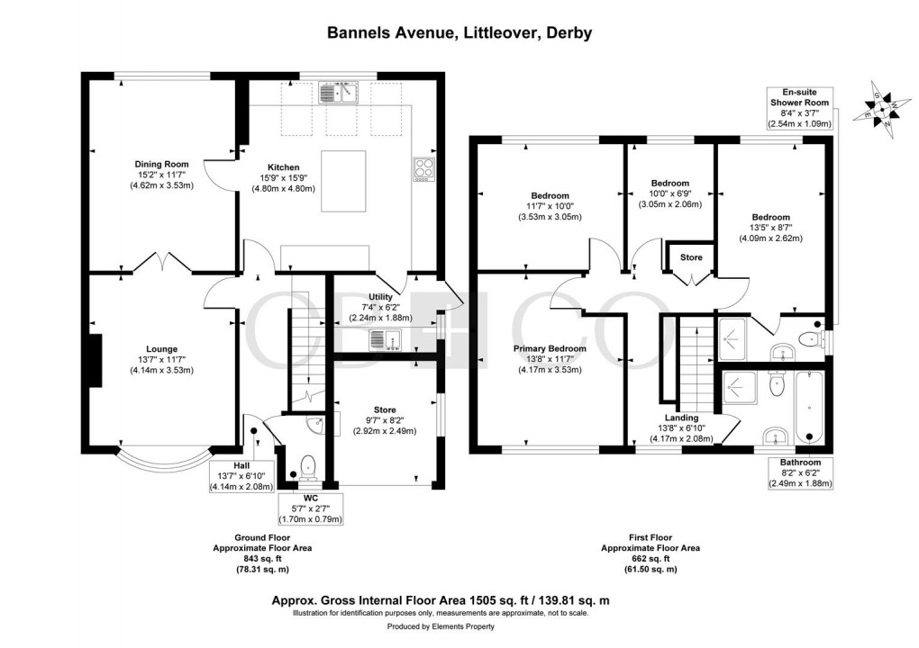 Floorplan for Bannels Avenue, Littleover, Derby