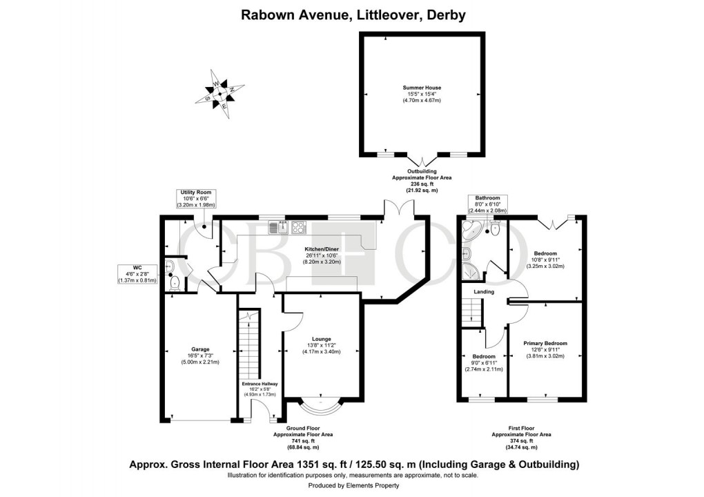 Floorplan for Rabown Avenue, Littleover, Derby