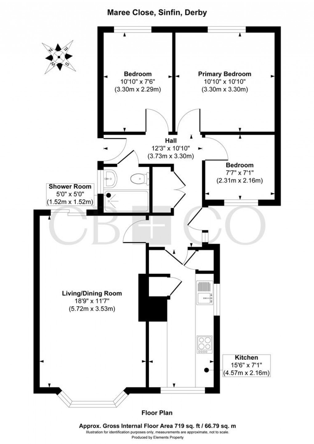 Floorplan for Maree Close, Sinfin, Derby