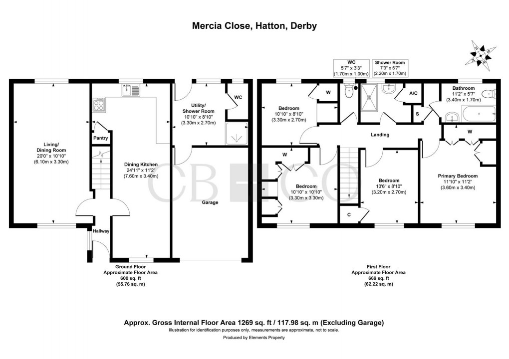 Floorplan for Mercia Close, Hatton, Derby