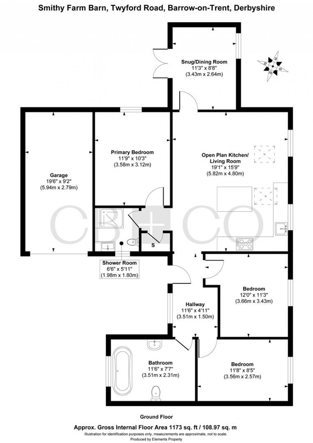 Floorplan for Twyford Road, Barrow-On-Trent, Derby
