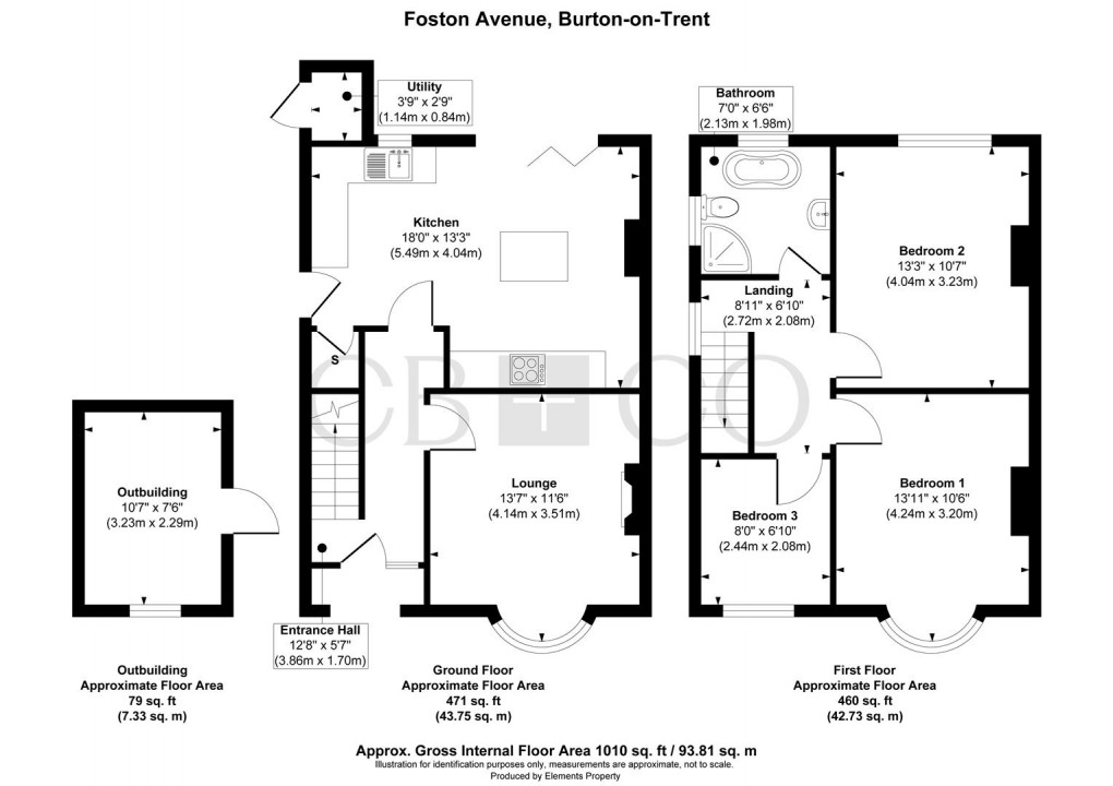Floorplan for Foston Avenue, Burton-On-Trent