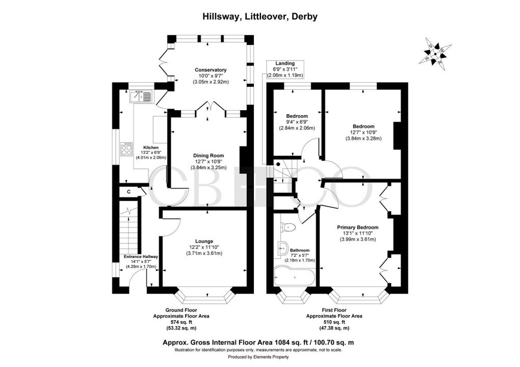 Floorplan for Hillsway, Littleover, Derby
