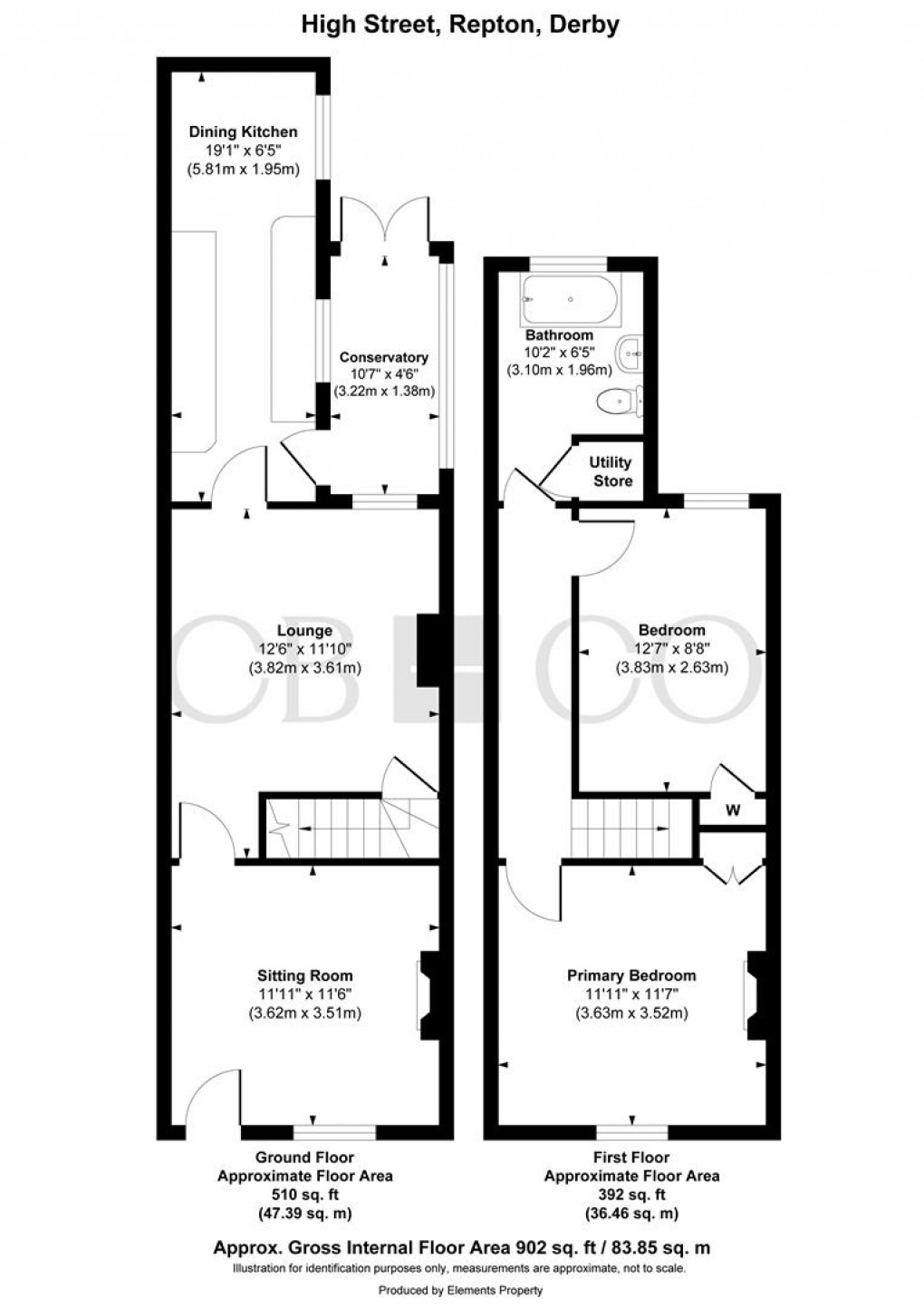 Floorplan for High Street, Repton, Derby