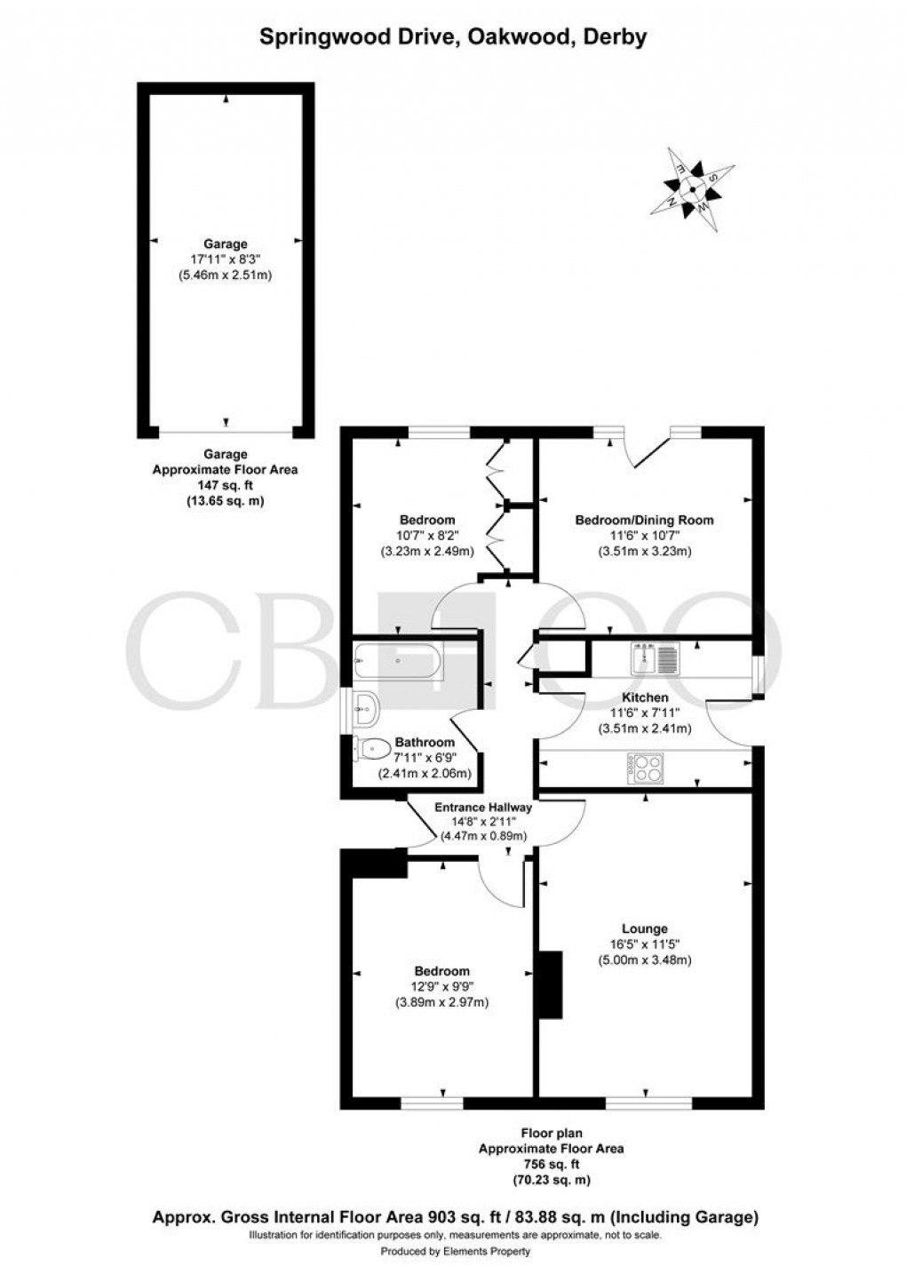 Floorplan for Springwood Drive, Oakwood, Derby