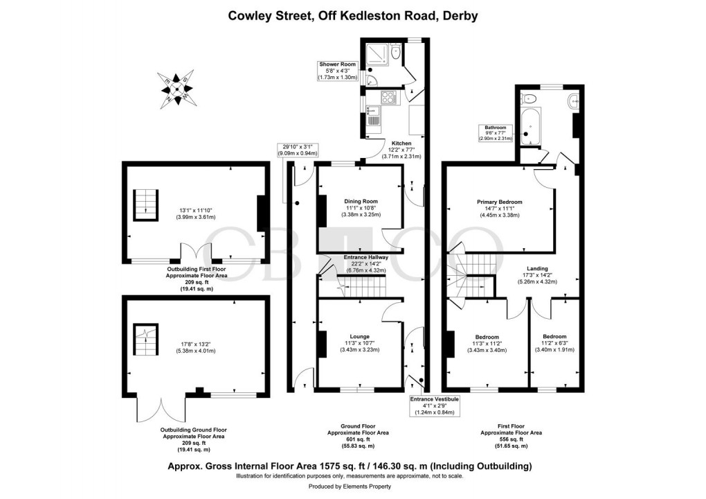 Floorplan for Cowley Street, Derby