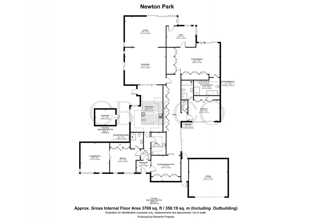Floorplan for Newton Park, Newton Solney, Burton-On-Trent