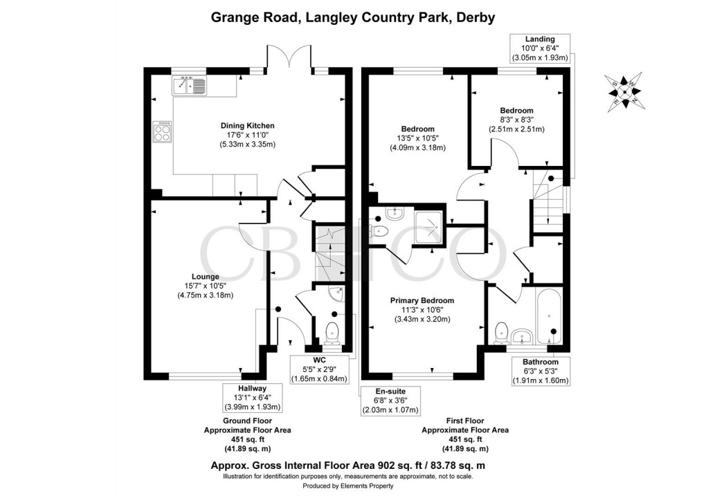 Floorplan for Grange Road, Langley Country Park, Derby