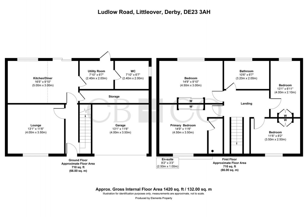 Floorplan for Ludlow Road, Littleover, Derby