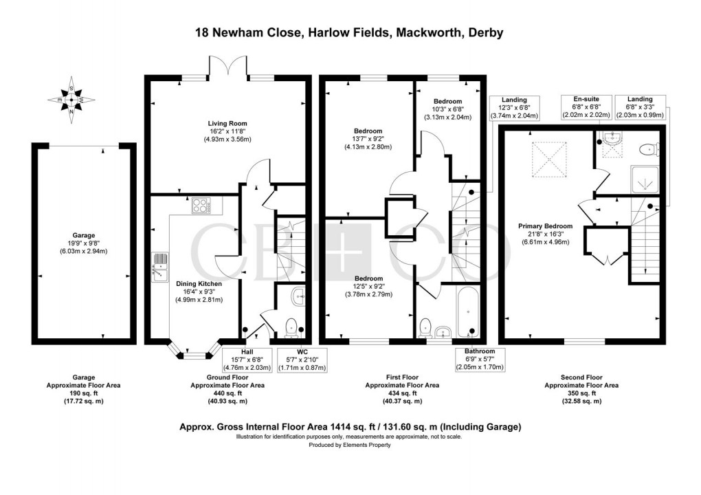 Floorplan for Newham Close, Mackworth, Derby