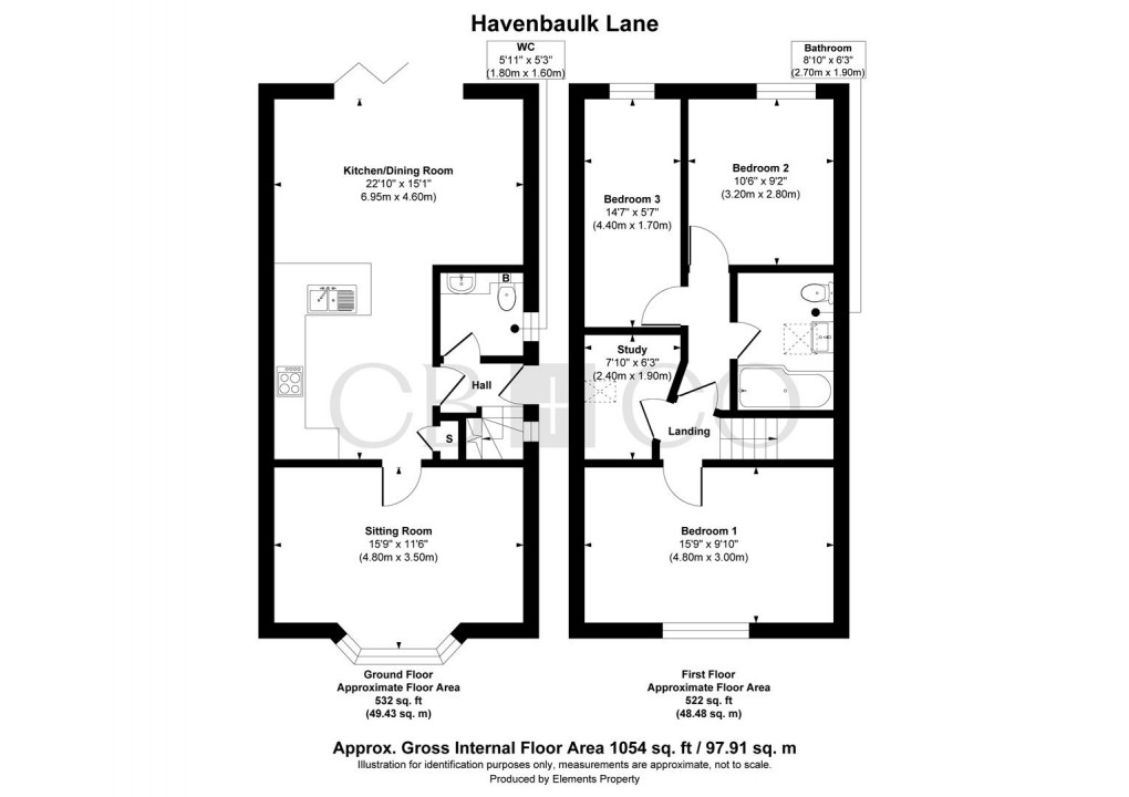 Floorplan for Haven Baulk Lane, Littleover, Derby