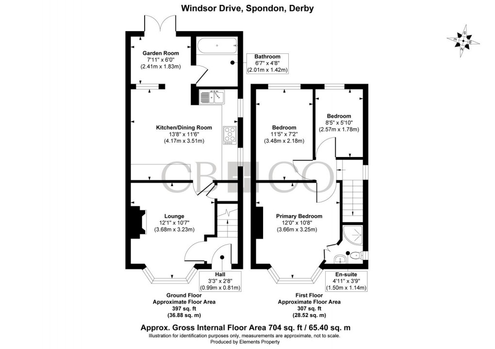 Floorplan for Windsor Drive, Spondon, Derby