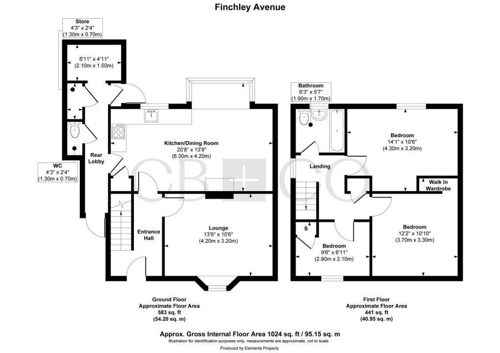 Floorplan for Finchley Avenue, Derby