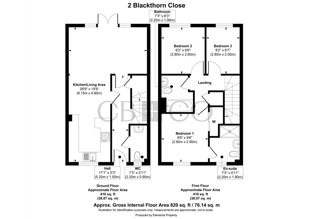 Floorplan for Blackthorn Close Brailsford, Ashbourne