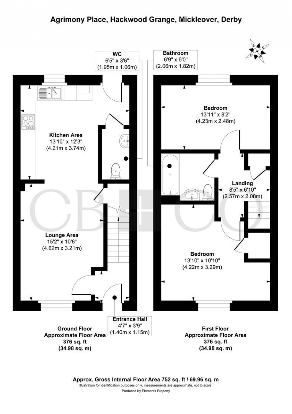 Floorplan for Agrimony Place, Mickleover, Derby