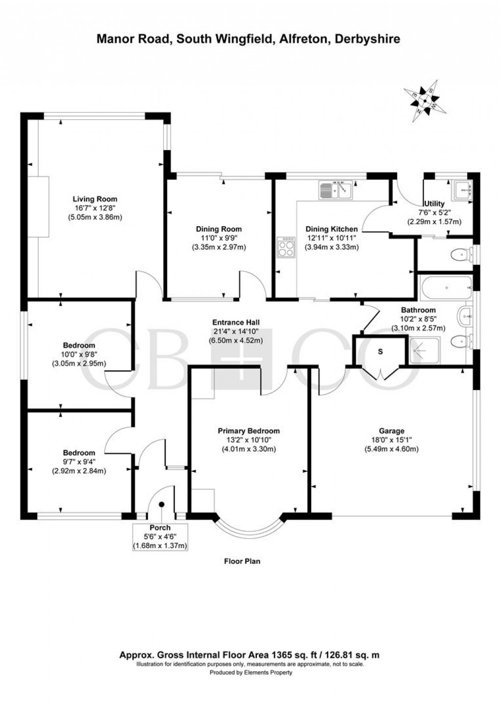 Floorplan for Manor Road, South Wingfield, Alfreton