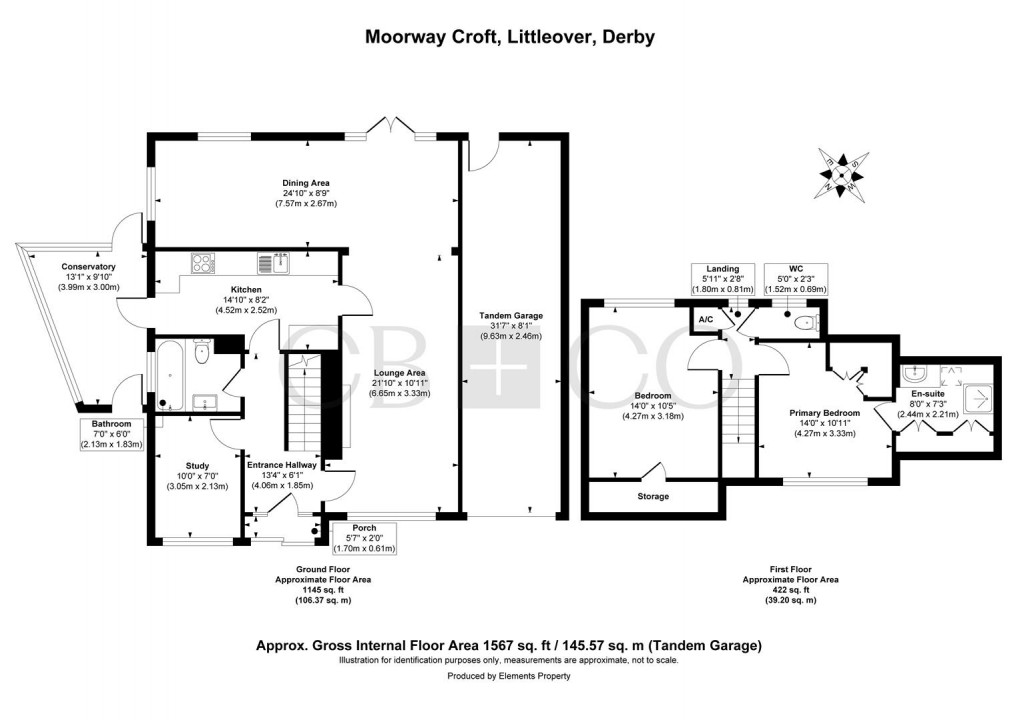Floorplan for Moorway Croft, Littleover, Derby