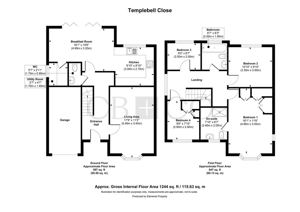 Floorplan for Templebell Close, Littleover, Derby