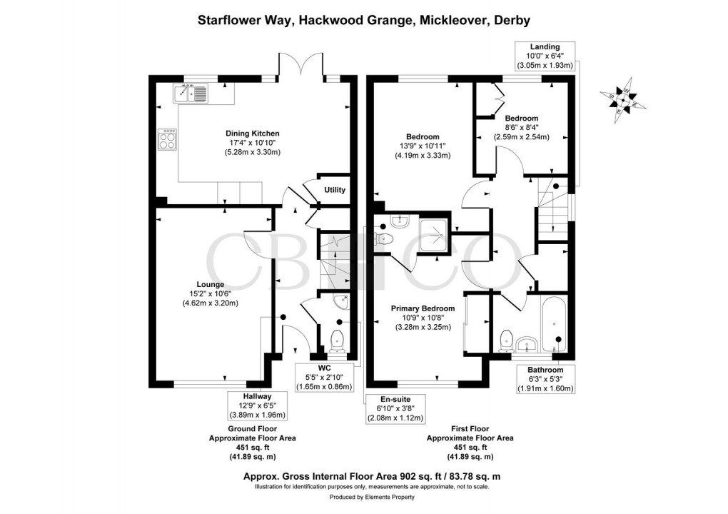 Floorplan for Starflower Way, Mickleover, Derby