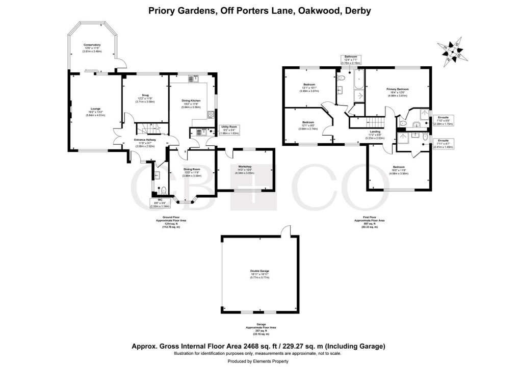 Floorplan for Priory Gardens, Oakwood, Derby