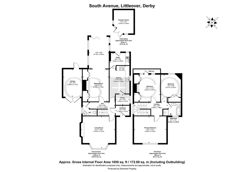 Floorplan for South Avenue, Littleover, Derby